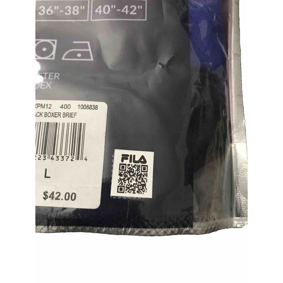 FILA  Men’s 4 Pack Bóxer Briefs Breathable Micro Mesh Black  & Blue Color Size L - Picture 6 of 8